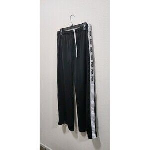 Pink Victorias Secret Boyfriend Snap Sides Track Pants Y2k 90's Wide Legs SIZE M